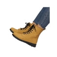 thumbnail image 3 of Bellella Womens Combat Boot Side Zip Booties Lace Up Ankle Boots Waterproof Shoes Work Yellow 9, 3 of 6