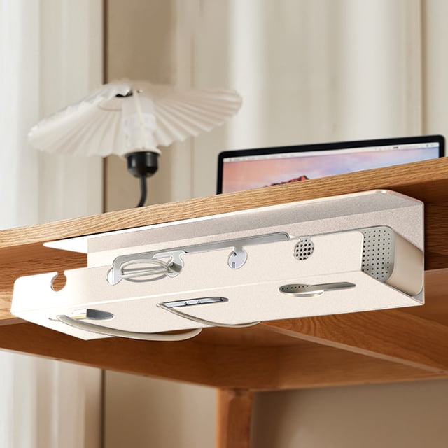 Meitianfacai Under-desk Cable Management Rack Socket Organizer Wire Fixed Storage Slot Computer Desk Socket Fixed Punch- Storage Rack