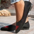 thumbnail image 2 of Mepaouo Ballerines pour Femmes à Bout Pointu en Tricot Chaussures de Robe Confort Classiques Souples à Petit Talon Compensé à Enfiler, 2 of 8