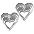 thumbnail image 2 of Oleegame 1PC Cookie Mold Cute Cake Tools Heart Shape Cutters Stainless Steel Plastic Cookie Cutter Set Silver, 2 of 7