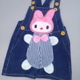 thumbnail image 2 of KIDSCOOL SPACE Baby Summer Cotton Denim 3D Rabbit Soft Shorts Overalls, 2 of 5