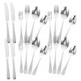 thumbnail image 2 of 20pcs Silverware With Steak Knives Flatware Forks Spoons Knives Stainless Steel Tableware Cutlery Utensil Sets For Home Restaurant, 2 of 8
