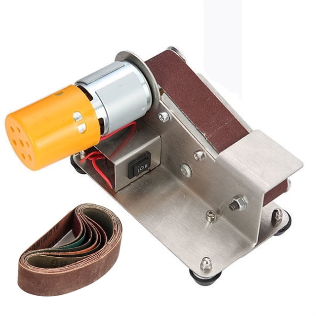 Mini Electric Belt Machine DIY Sander Polisher Adjustable Speed Portable Mini Electric Belt Sander With 10PCS Belt ,Easy to Use
