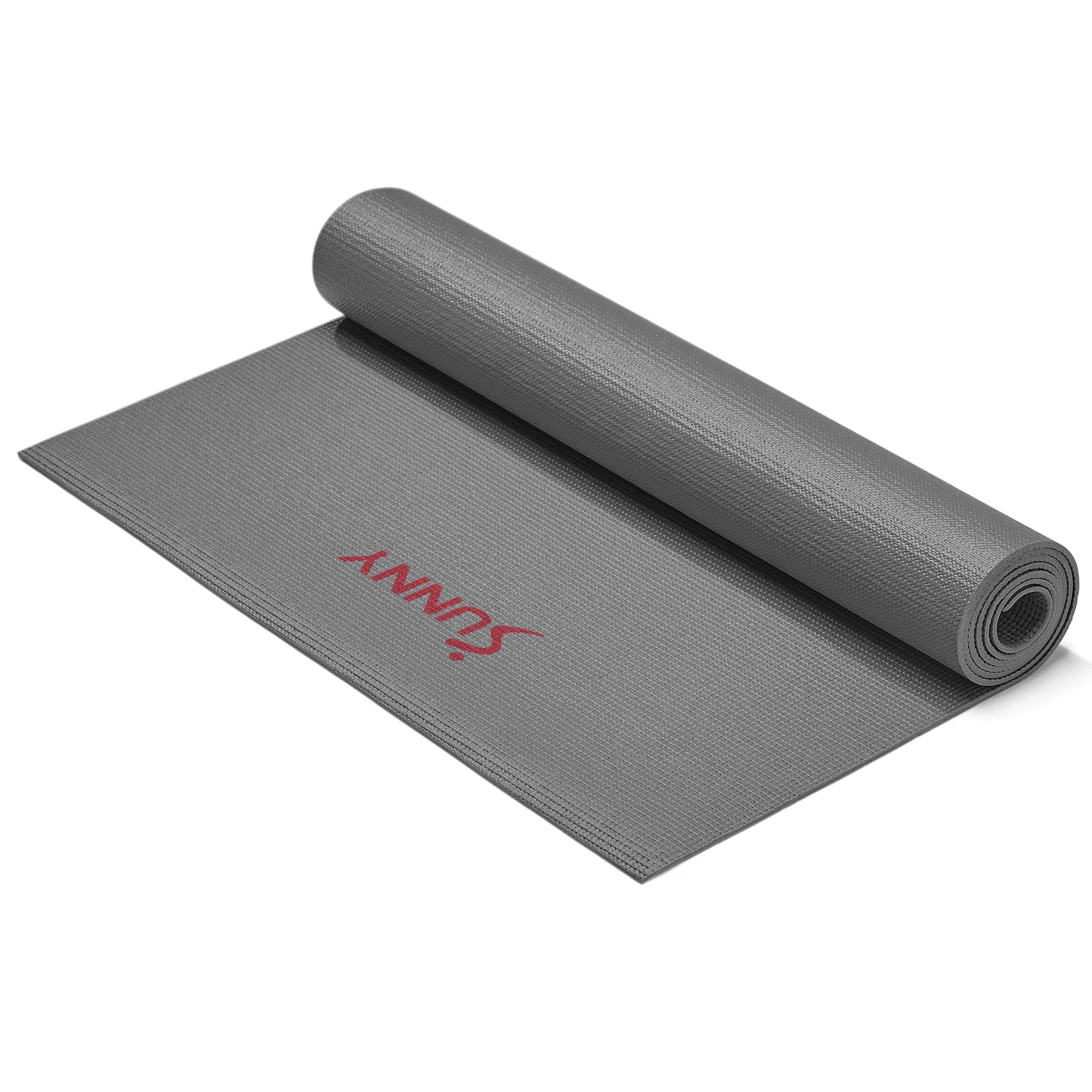 Tapis de yoga Sunny Health & Fitness Haute Densité 4 mm - Gris – N° 031-GY
