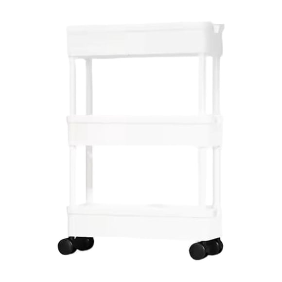 Shengyu Multifunctional Storage Solution For Bedroom And Living Room Occupying No Space Storage Cart Utility white,3 layers 25cm