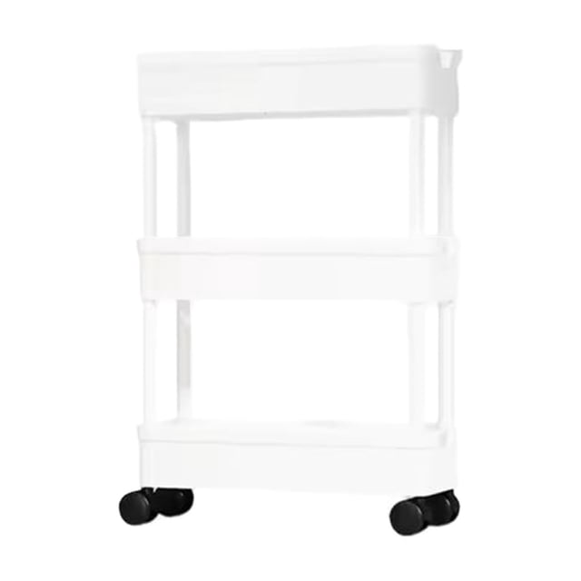 Shengyu Multifunctional Storage Solution For Bedroom And Living Room Occupying No Space Storage Cart Utility white,3 layers 25cm