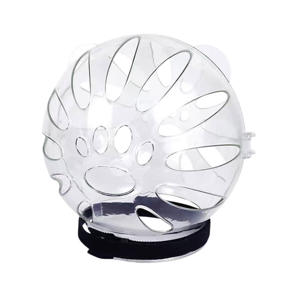 -Scratch Collars Breathable Transparent Space Hood Cat Function Design for Bathing Grooming Cutting Nails Protective Pet Supply Adjustable Soft Clear Round Head Cover