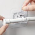 thumbnail image 1 of 4pcs Curtain Rod Holder, Self Adhesive Curtain Rod Buckle Rack, Adjustable Curtain, 1 of 4