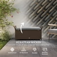 thumbnail image 4 of Outsunny Banc de Rangement en Osier 2-en-1 pour Patio avec Coffre de Rangement de 27 Gallons, Gris Foncé - Ensemble de 1, 4 of 10