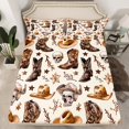 thumbnail image 2 of Erosebridal Gothic Skull Bed Sheets Set Twin Size, Western Boot Bed Sheets Twin, Rustic Room Decor 3 Pieces, 2 of 6