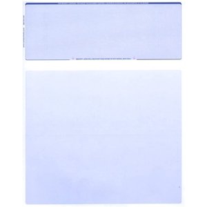 Compuchecks 250 Computer Check Paper Compatible avec QuickBooks - Papier de vérification du stock vierge - Vérifiez sur le dessus (Blue Pinstripe)