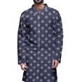 thumbnail image 2 of Atasi Printed Kurta Pajama For Men Asymmetric Style Casual Summer Clothing, 2 of 2