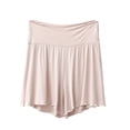 thumbnail image 1 of AherBiu Pajamas Shorts for Women Ruffle Wide Leg High Waisted Soft Comfy Sleepwear Bottom Shorts, 1 of 4