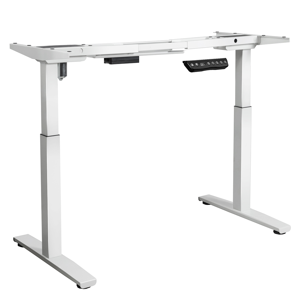 Costway Electric Stand Up Desk Frame Single Motor Height Adjustable w/ Controller White