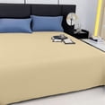 thumbnail image 4 of Cagogo Solid Color Bed Sheets, Easy Care Machine Washable Polyester Sheets, Soft Breathable Bedding Set, Fitted Sheet Flat Sheet for Bedroom and Guest Room, 180x230cm Single Size, 4 of 6