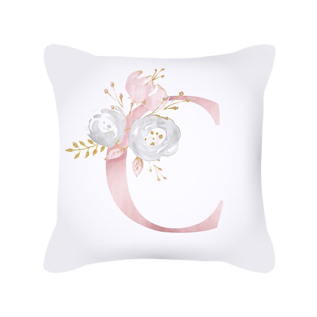 Agiferg Letter Pattern Pillow Case Sofa Car Cushion Cover Pillow Home Decoration