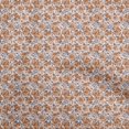 thumbnail image 1 of oneOone Rayonne Brun Rouille Tissu Floral Tissu pour Robe Tissu Imprimé Tissu au Mètre 56 Pouces de Large, 1 of 4