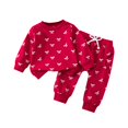 thumbnail image 1 of RXMEKW Ensembles pour Bébés Filles, Tenue Deux Pièces Stylée à Col Rond avec Chandail pour Garçons et Filles, 1 of 7