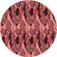 thumbnail image 1 of Ahgly Tapis Rond Lavable en Machine Intérieur Transitionnel Rouge Canneberge, 8 Pieds Rond, 1 of 7