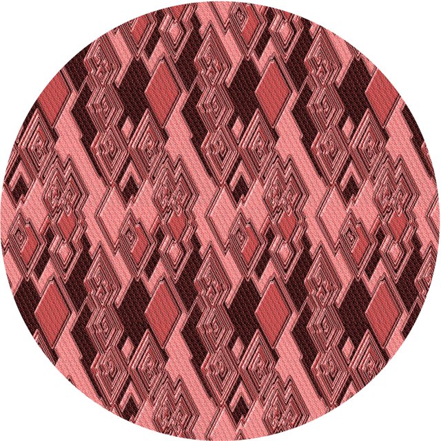Ahgly Tapis Rond Lavable en Machine Intérieur Transitionnel Rouge Canneberge, 8 Pieds Rond