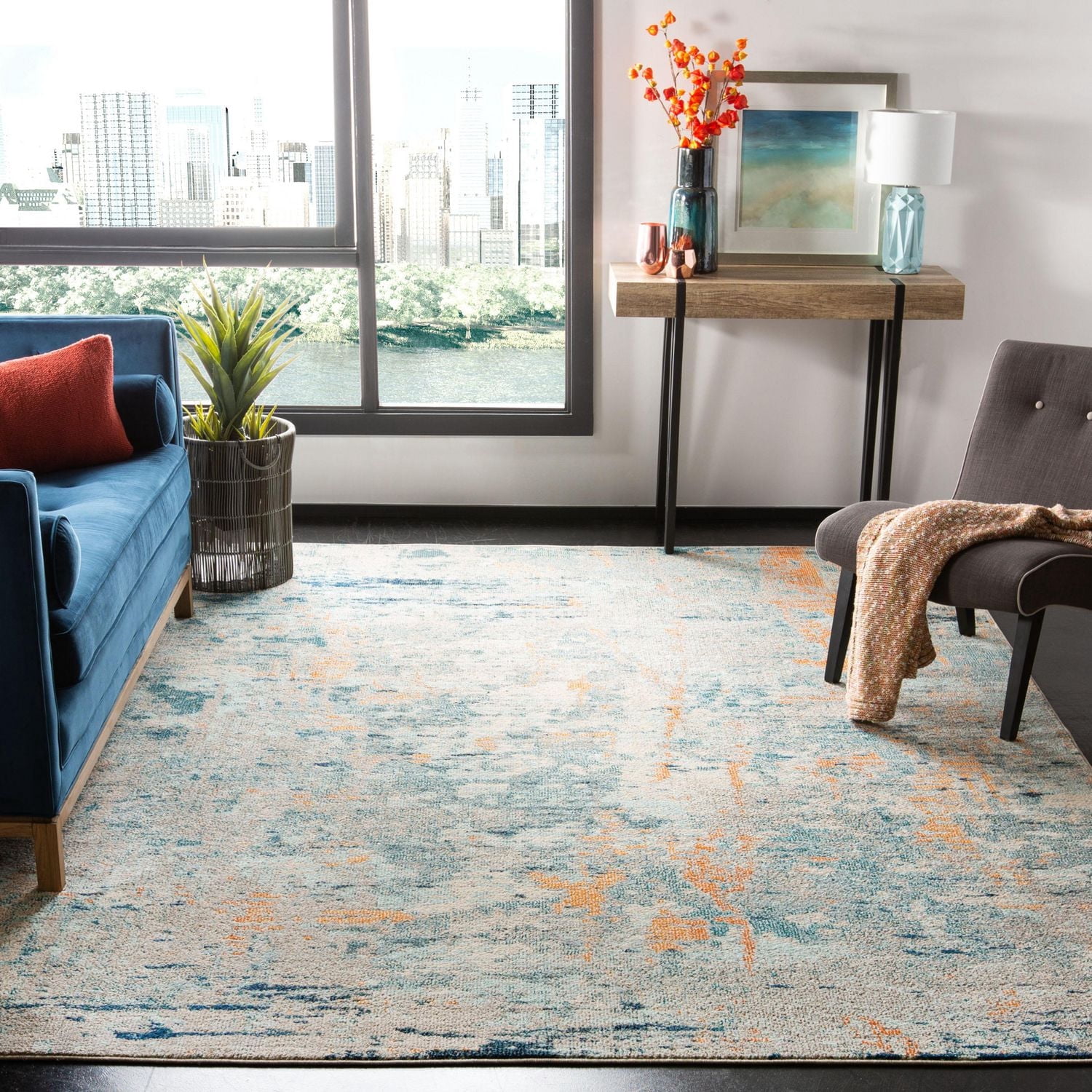 SAFAVIEH Madison Clyde Tapis Vintage Abstrait