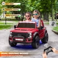 thumbnail image 2 of VOLTZ TOYS Ford Super Duty F450 Dually 2-Seater 24V Kids Ride-On Truck, Motorized Pick-Up Toy Car with Dual Rear Wheels, Parent Remote Control, EVA Tires, Licensed, Red, 2 of 6