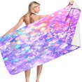thumbnail image 4 of Sandproof Beach Blanket Lightweight Microfiber Beach Towel Super Lightweight Colorful Bath Towel Sandproof Beach Blanket Multi-Purpose Towel for Travel Swimming Pool 30X60 Inch, 4 of 4