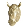 thumbnail image 3 of jifeng Décoration Murale Tête de Rhinocéros Décoration de Chambre Intérieure Cadeau Sculpture en Résine, 3 of 9