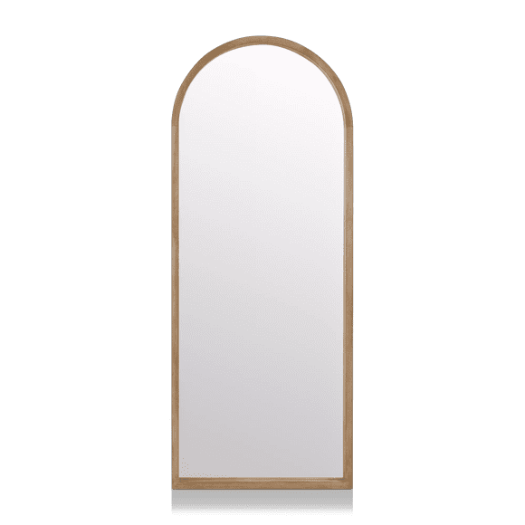 Bouclair Natural Full-Size Mirror with Wooden Arched Frame 60 X 24 in (152.4 X 61 cm)