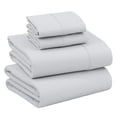 thumbnail image 1 of Ruvanti 100% Cotton Sheets - Crispy Cooling Percale Sheets For Twin Size Bed, Breathable & Durable Twin Sheet Set, 16 Inches Deep Pocket Sheets, Quiet Gray, 3 Pieces, 1 of 5