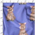 thumbnail image 2 of Soimoi Purple Silk Fabric Pig Animal Print Fabric by Yard 42 Inch Wide, 2 of 5