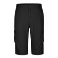 thumbnail image 4 of EOYWHK Capri Cargo Shorts for Men with Multi-Pockets,Relaxed Fit Breathable Summer Athletic Pants,Solid Color Hiking Running Shorts, 4 of 7