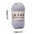 thumbnail image 3 of 5 Strands Milk Cotton Doll Crochet Diy Knitting Thread Baby Sweater Wool Ball, 3 of 6