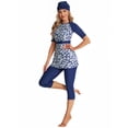 thumbnail image 4 of KXCFCYS Maillot de Bain Modeste à Manches Courtes Burkini Islamique Hijab pour Femmes, 4 of 7