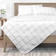 thumbnail image 1 of Bare Home Ultra-Soft Sheet Set - Premium 1800 Collection - Deep Pockets - 4-Pieces - Queen, Modern Plaid - White/Gray, 1 of 8