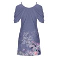 thumbnail image 5 of Robes d'Été Grande Taille pour Femmes 2024 à Imprimé, Manches Courtes, Épaules Dénudées, Col Rond, Économisez jusqu'à 65 % de Rabais!, 5 of 5