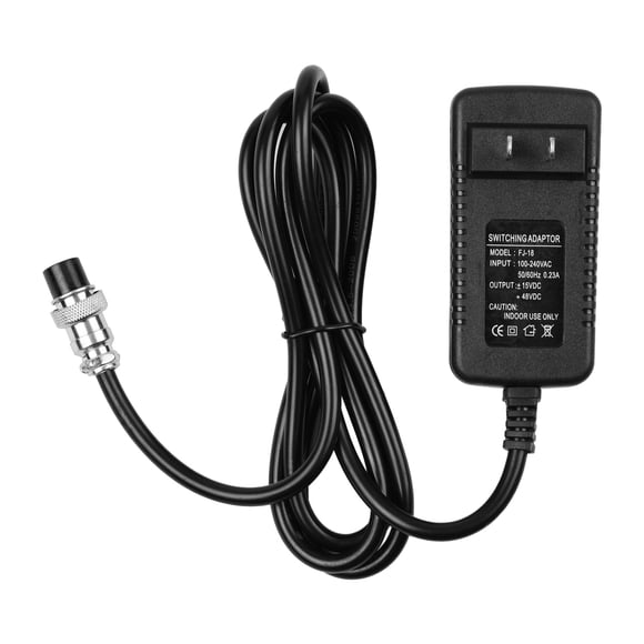 Bloc d'Alimentation pour Console de Mixage, Adaptateur CA 15 V 230 MA, Connecteur Rond Universel à 4 Broches pour Consoles de Mixage de 16 Canaux Ou Moins, Accessoires de Remplacement, Fiche d'Entrée