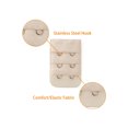 thumbnail image 4 of INSPIRE CHIC Rallonge de Soutien-Gorge pour Femmes à 3 Rangées avec 2 Crochets, Extension de Brassière, Crochets d'Extension, Adaptateur de Bretelles, Beige 10, 4 of 6