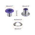 thumbnail image 2 of Unique Bargains 100PCS Grommets Eyelets 1/6 Inch (4mm) ID Hole Metal Self Backing Eyelet with Washers for Leather Purple, 2 of 7