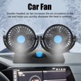 thumbnail image 2 of Car Fan Double Heads Cooling Fan Quiet USB Electric Fan 360° Rotation with 4 Wind Speeds for Car Truck SUV RV, 2 of 7