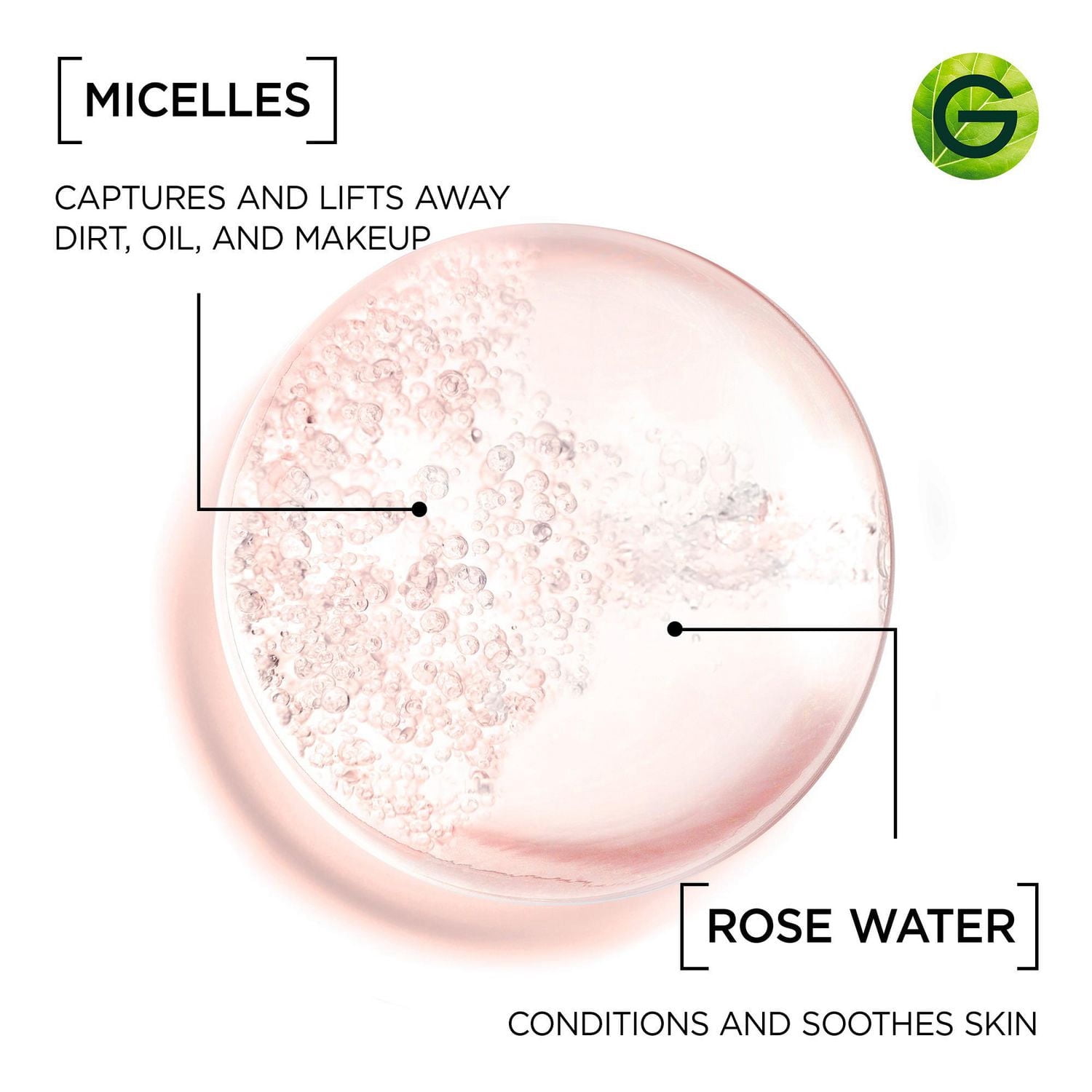 Garnier Micellar Water, Face Cleanser & Makeup Remover, with Rose Water and Glycerin