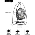 thumbnail image 2 of Outdoor Furniture Cover - Garden Rattan Wicker Waterproof Hanging Chair Furniture Cover - Egg Protective Cover Chair - 210D Oxford Polyester PVC Cover - Gray, 2 of 5