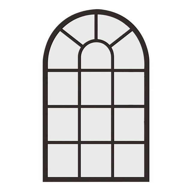 simhoa Arched Window Wall Mirror Wall Art Simple Windowpane Arch Mirror ...