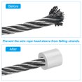 thumbnail image 5 of Unique Bargains 3/16'/5mm Wire Rope Stop Sleeve,Aluminum Crimping Loop Sleeve,Silver, 20 Pack, 5 of 5