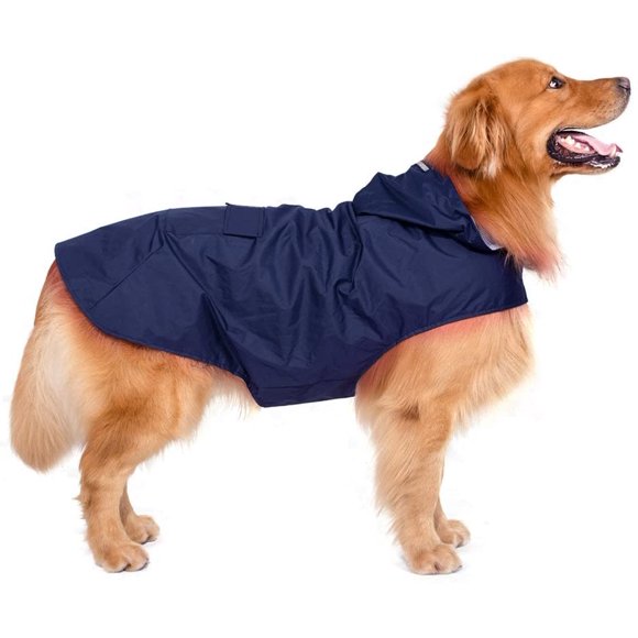 Dog Raincoat Dog Raincoat Hoodie with Reflective Stripes for Large Dogs 6XL