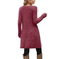 thumbnail image 4 of SHTXOZHI Robe Chandail en Tricot à Manches Longues et Col Ras du Cou Décontractée d'Automne et d'Hiver pour Femmes avec Poches, 4 of 5