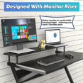 thumbnail image 2 of FITUEYES Bureau Mobile pour Ordinateur avec Étagère pour Moniteur, 2 of 7