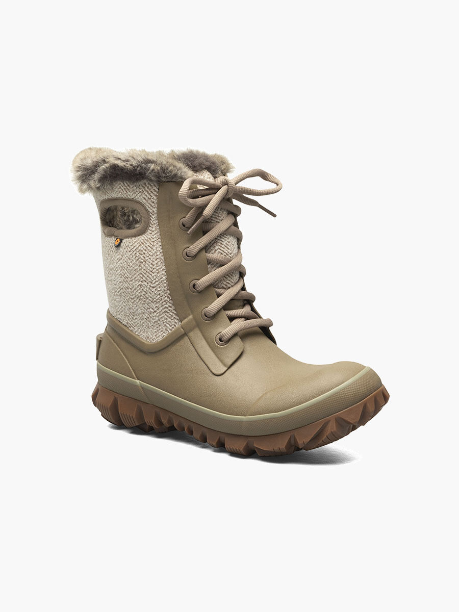 Bogs Bottes Arcata pour Femmes Neige, Chéveron-Taupe Confortable, 6
