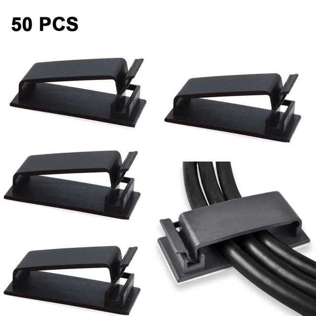 Cable Clips, Strong Adhesive Pad Wire Holders, Cable Organizers Wire Clips Cord Holder