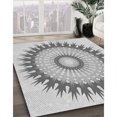 thumbnail image 3 of Ahgly Company Tapis d'Intérieur Lavable à la Machine, Carré, Transitionnel, Gris, Tapis de Zone, 8 Pieds Carré, 3 of 7